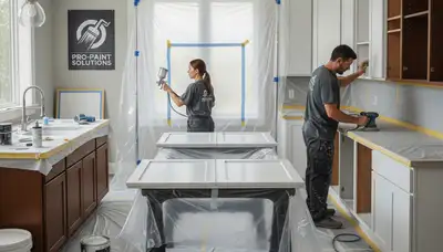 Long Beach, CA cabinet painting with durable coastal finishes for kitchens