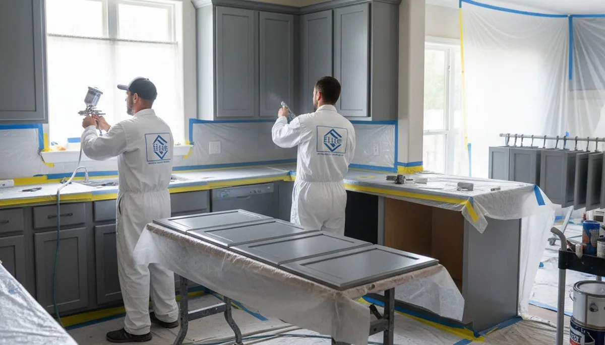 Long Beach, CA cabinet painting for durable coastal kitchen finishes