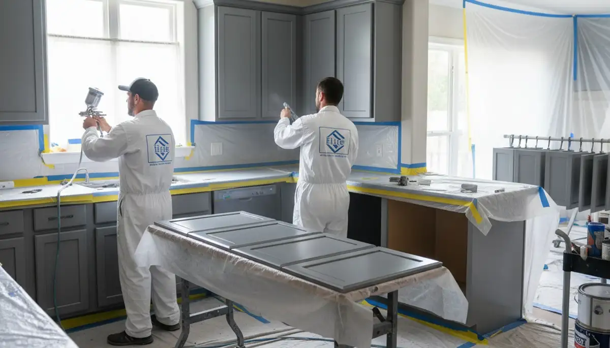 Long Beach, CA cabinet painting for durable coastal kitchen finishes
