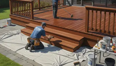 Professional deck staining in Long Beach, CA for coastal sun and salt air protection