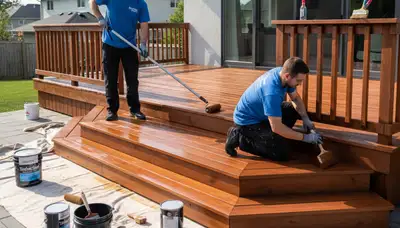 Professional deck staining in Long Beach, CA for coastal sun, salt air, and moisture protection