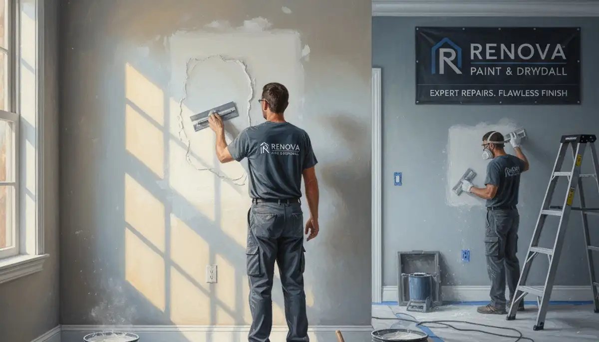 Drywall repair in Long Beach, CA for cracks, holes, and moisture damage on interior walls