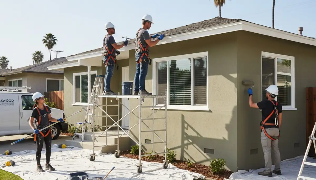 Painting contractor in Long Beach, CA providing professional interior and exterior painting services